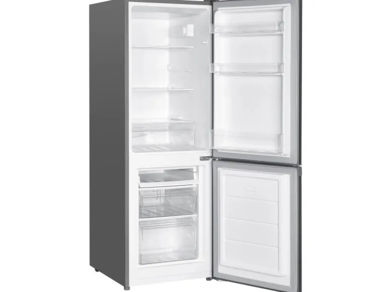 homeX Kühlschrank Mit Gefrierfach Kühl-Gefrierkombination Freistehend 173 Liter Nutzinhalt CFS1110-S Silber
