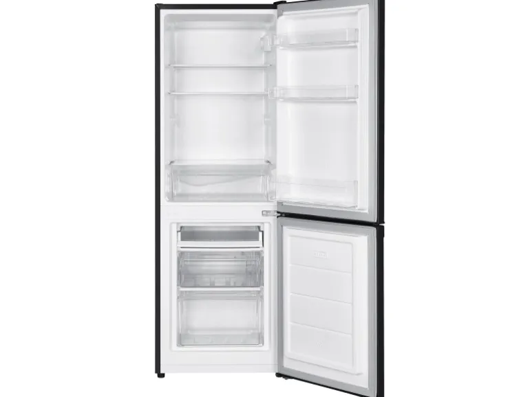 homeX Kühlschrank Mit Gefrierfach Kühl-Gefrierkombination Freistehend 173 Liter Nutzinhalt CFS1110-B Schwarz