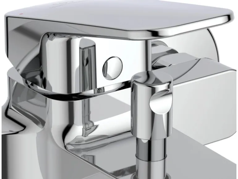 Ideal Standard Badearmatur Ceraplan Chrom Aufputz mit Handbrause-Set