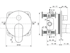Ideal Standard Badearmatur Cerafine O Unterputz Chrom