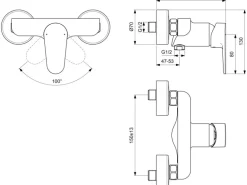 Ideal Standard Brausearmatur Cerafine O Aufputz Chrom