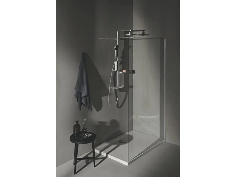 Ideal Standard Duschsystem Einhebel-Armatur mit Regen- und Handbrause Silver