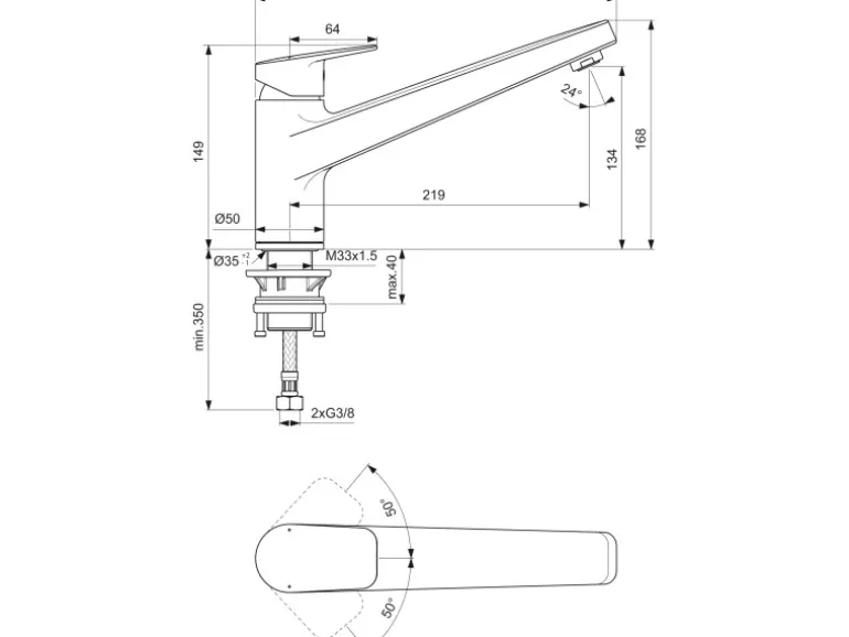 Ideal Standard Küchenarmatur Ceraplan Chrom