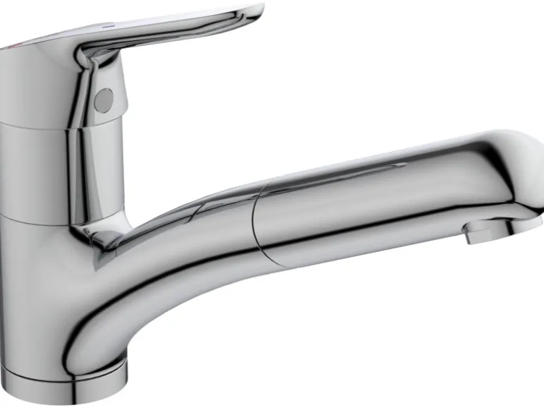 Ideal Standard Küchenarmatur Ceraflex BlueStart herausziehbare Handbrause Chrom