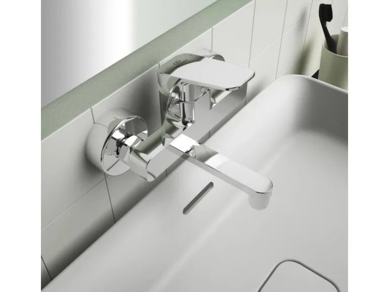 Ideal Standard Wand-Waschtischarmatur Ceraplan Chrom Aufputz