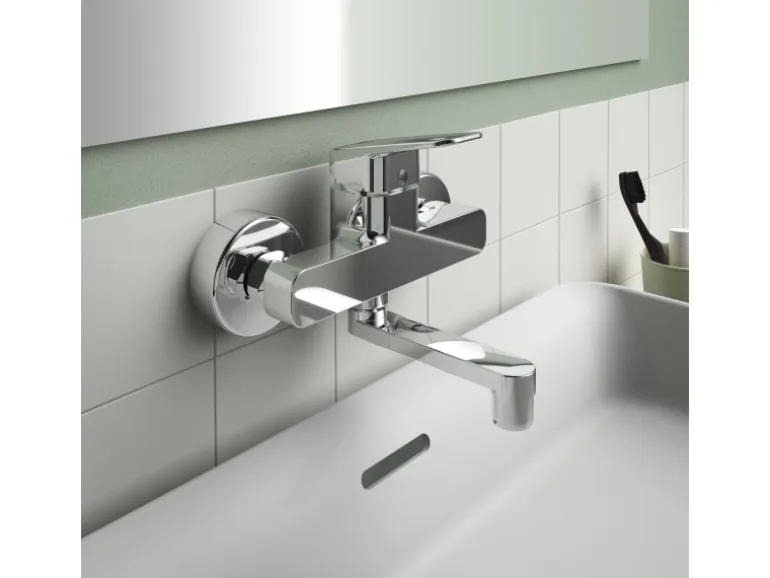 Ideal Standard Wand-Waschtischarmatur Ceraplan Chrom Aufputz