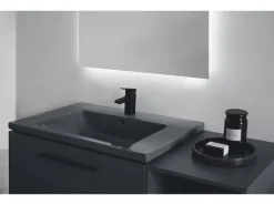 Ideal Standard Waschtischarmatur Ceraplan H75 mit Ablaufgarnitur Schwarz Matt