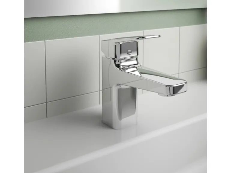 Ideal Standard Waschtischarmatur Ceraplan Chrom mit PushOpen-Ventil H75
