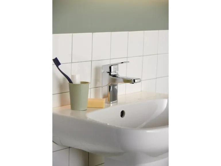 Ideal Standard Waschtischarmatur Ceraplan Chrom mit PushOpen-Ventil H75