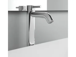 Ideal Standard Waschtischarmatur Ceraline Längerer Sockel + Ablaufgarnitur Chrom