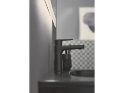Ideal Standard Waschtischarmatur Cerafine O H120 mit PushOpen-Ventil Silk Black