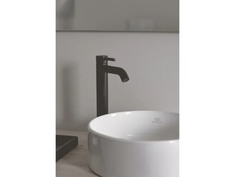 Ideal Standard WT-Armatur Ceraline verlängerter Sockel o. Ablaufg. Silk Black