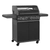 Juskys BBQ Gasgrill Savannah mit 4 Brennern & 1 Seitenbrenner