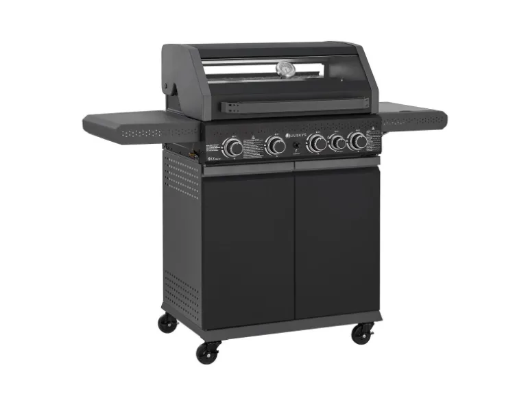 Juskys BBQ Gasgrill Savannah mit 4 Brennern & 1 Seitenbrenner