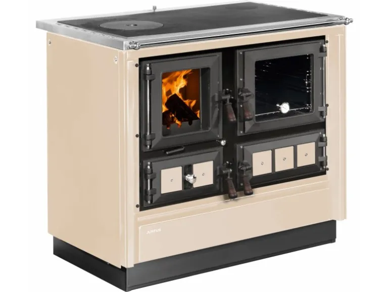 Justus Küchenofen Rustico 90 2.0 Stahl Creme 7 kW