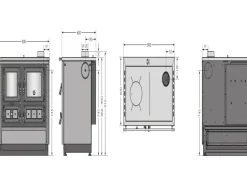 Justus Küchenofen Rustico 90 2.0 Stahl Creme 7 kW