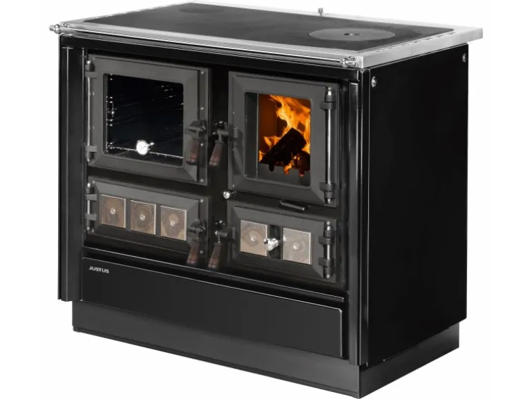 Justus Küchenofen Rustico 90 2.0 Stahl Schwarz 7 kW