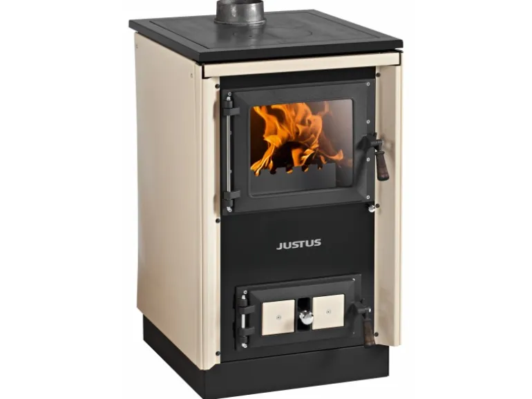Justus Küchenofen Rustico 50 2.0 Stahl Creme 7 kW