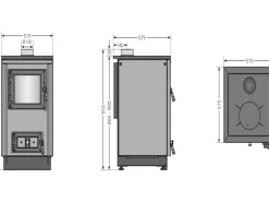 Justus Küchenofen Rustico 50 2.0 Stahl Creme 7 kW