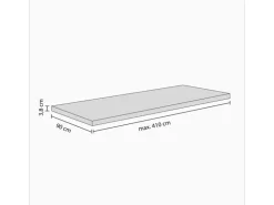 Kaindl Arbeitsplatte Atlantic Stone Graphite 90 cm x 3,8 cm Meterware