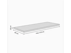 Kaindl Arbeitsplatte Eiche Endgrain Raw 60 cm x 3,8 cm Meterware