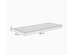Kaindl Arbeitsplatte Marmor de Mazi 260 cm x 60 cm x 2,8 cm