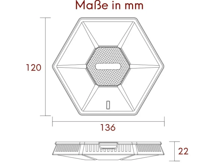 kalb Alien QI Unterbau Ladegerät Schwarz Ladedistanz 15-33mm Smart Wireless