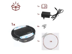 kalb DualCharge 10W Drahtlos Ladegerät Mit 15W USB Ausgang Unterbau Bis 30 mm Unsichtbar Induktionsladegerät Mit Lüfter Netzteil 1200 mm Kabel