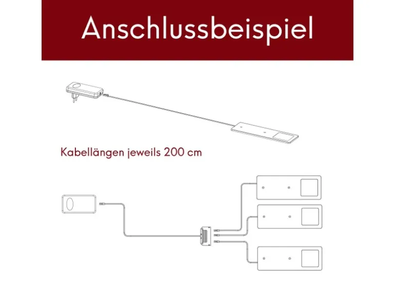 kalb LED Unterbauleuchten Edelstahl Gebürstet 5W Küchenleuchte 3er Set neutralweiß