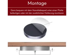 kalb QI Unterbau Und Einbau Ladegerät Grau Ladedistanz 3 - 18 mm Smart Wireless