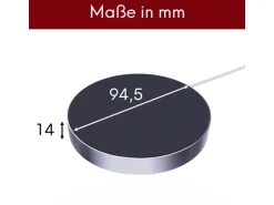 kalb 12VDC QI Unterbau Und Einbau Ladegerät Grau Ladedistanz 3 - 18 mm Wireless