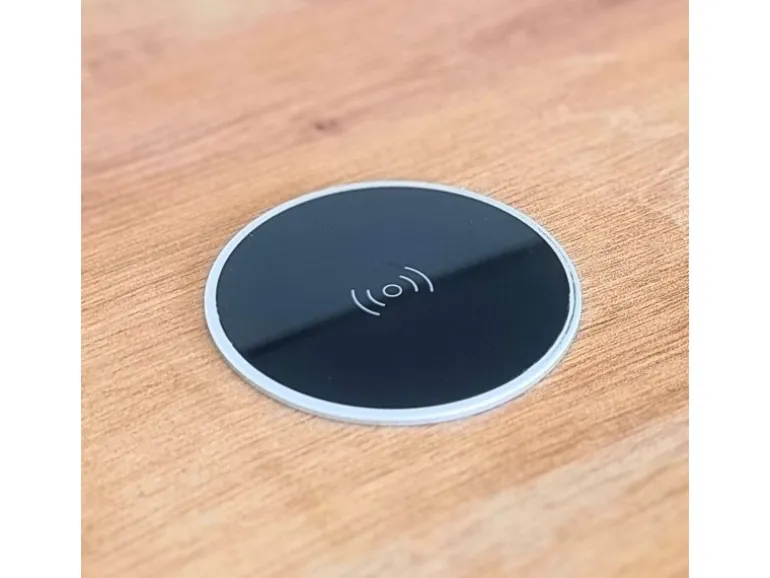 kalb 15W Einbau Drahtlos Ladegerät USB-C Druchmesser 60mm Schnell Ladestation für Smartphones Möbel Induktion Schnellladegerät Wireless Charger Platio