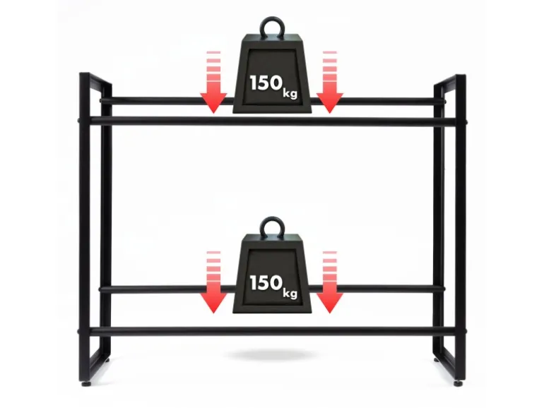KARAT Flaschenkastenständer Kenji - Robustes Lagerregal für Büro, Küche, Garage oder Flur - Schwarz - 104 x 32 x 82 cm