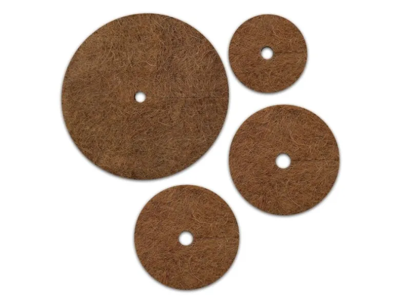 KARAT Mulchscheiben Kokos Pflanzenschutzmatte Winterschutz Kokosfaser 10er-Set Ø 30 cm