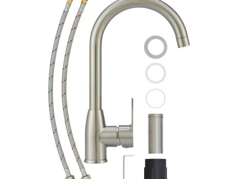 Küchenarmatur Lattari Einhebel Edelstahl-Optik