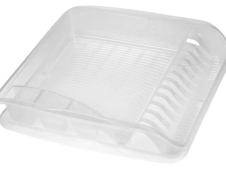 Keeeper Geschirrabtropfkorb Pierre mit Tablett 39,5 cm x 39,5 cm x 8 cm Transp
