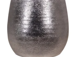 Keramik-Übertopf Hammerschlag Ø 34 cm x 31 cm Silber