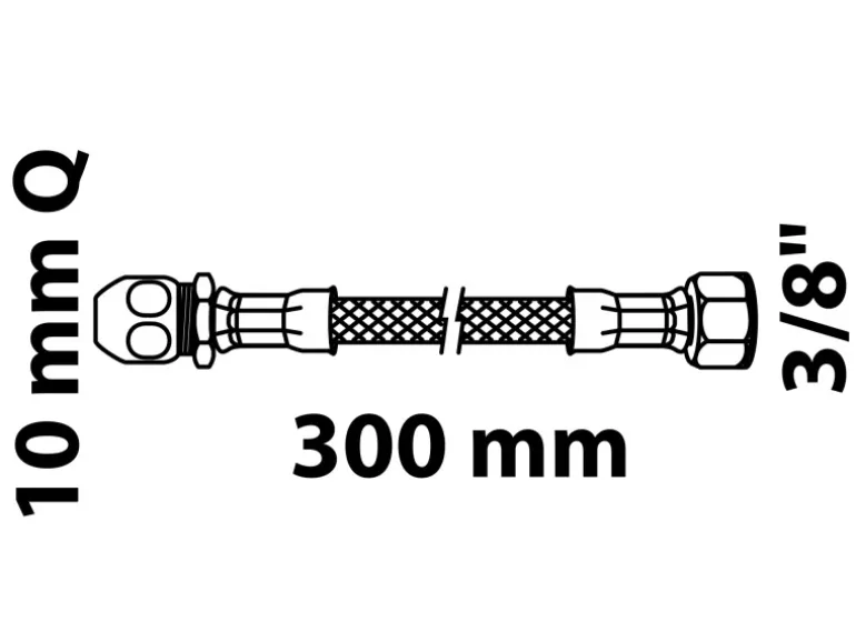 Kirchhoff Anschlussschlauch Flexibel 300 mm 15 mm (3/8"IG) x 10 mm