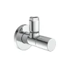 Kirchhoff Eckventil DEV-1WK mit Rosette 21 mm (1/2"AG) x 10 mm Chrom