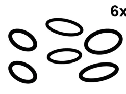 Kirchhoff O-Ring-Sortiment Gummi Diverse Größen Schwarz 6 Stück
