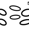 Kirchhoff O-Ring-Sortiment Gummi 5 Größen Schwarz 5 x 2 Stück