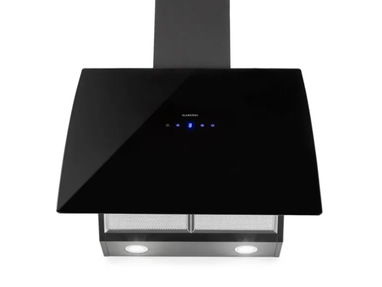 Klarstein Annabelle 60 Dunstabzugshaube Glas 595 m³/h Touch-Armatur Schwarz