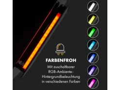 Klarstein Eleonora 60 Dunstabzugshaube 426 m³/h Touch-Panel Ambiente-Licht Schwarz