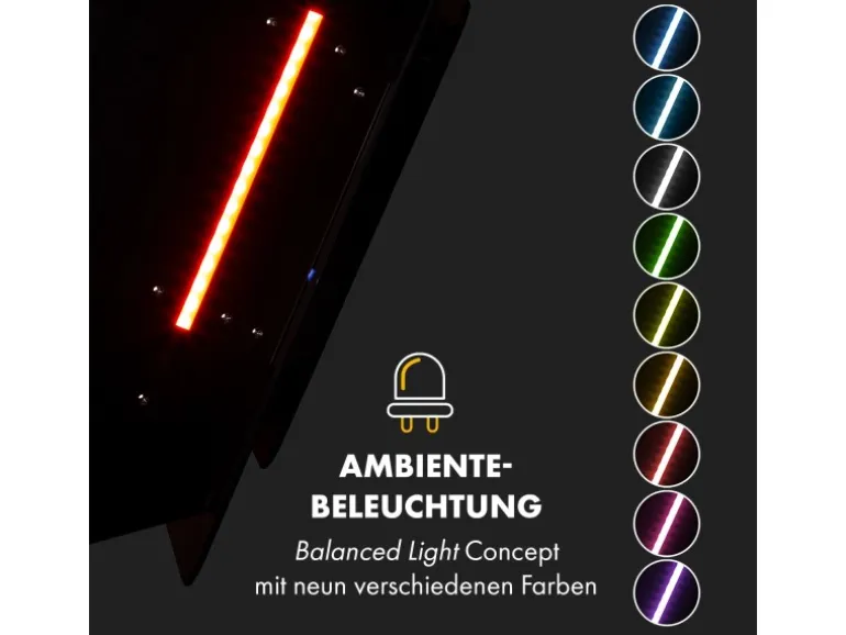 Klarstein Helena 60 Dunstabzugshaube 595 m³/h LED-Display Schwarz