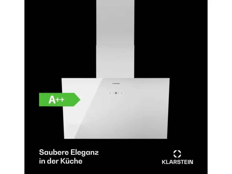 Klarstein Laurel 60 Dunstabzugshaube 60cm Abluft 247 m³/h LED Touch Weiß