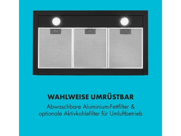 Klarstein Limelight Dunstabzugshaube 90cm Wandhaube 600m³/h Schwarz