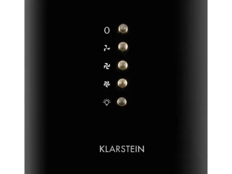 Klarstein Lumio Neo Retro-Dunstabzugshaube 60cm 610m³/h A Edelstahl Schwarz