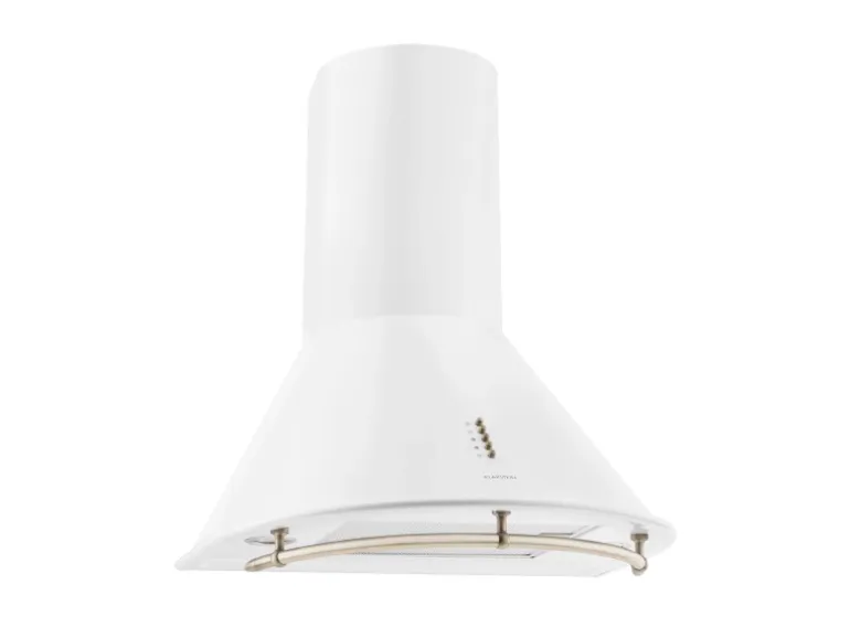 Klarstein Lumio Primo Retro-Dunstabzugshaube 60cm 490 m³/h LED-Leuchten Weiß