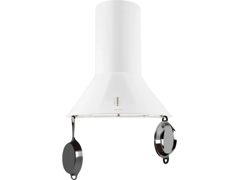 Klarstein Lumio Primo Retro-Dunstabzugshaube 60cm 490 m³/h LED-Leuchten Weiß
