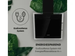 Klarstein Mirage 60 Dunstabzugshaube 550m³/h Touch-Panel RGB-Ambiente-Licht Glas Schwarz